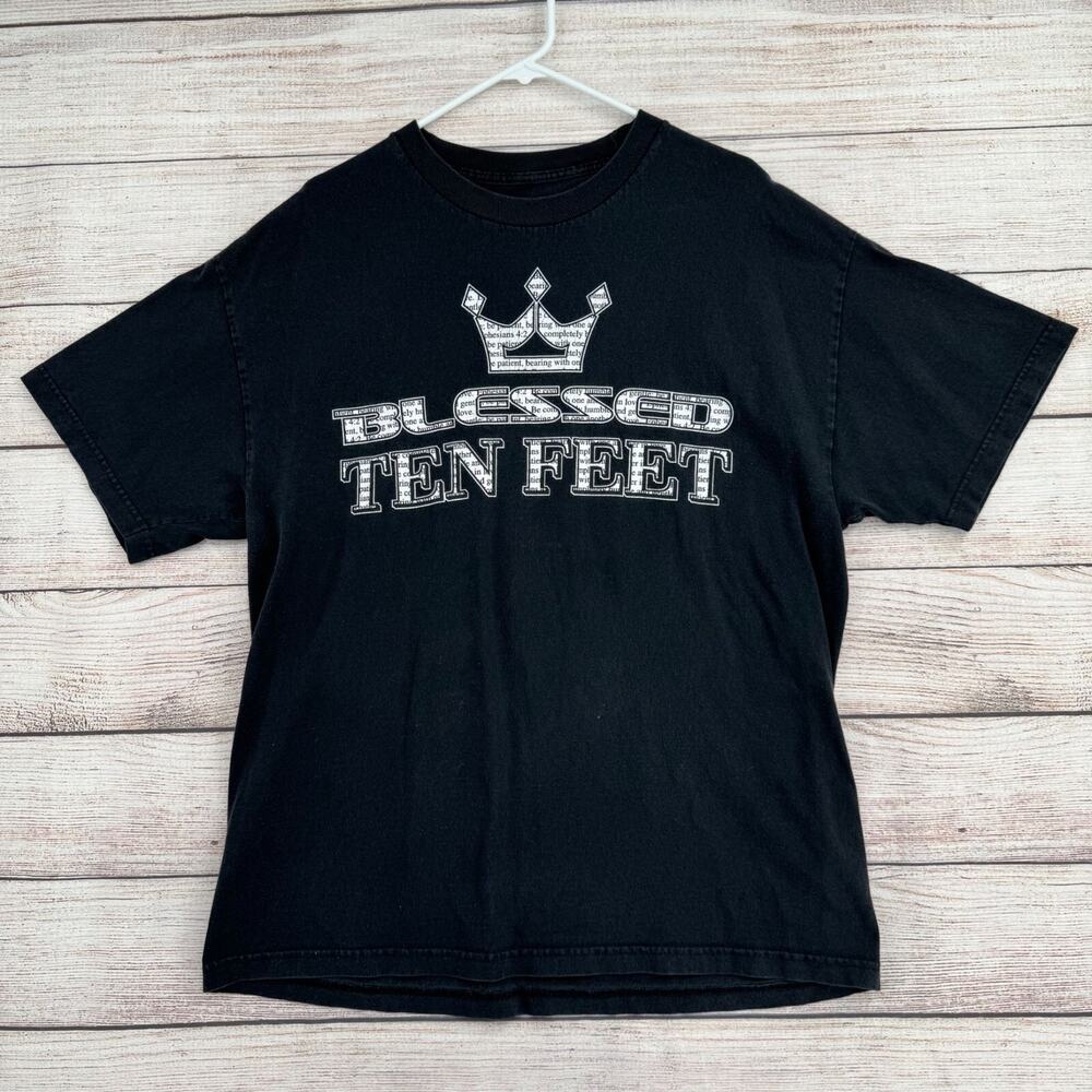 Blessed Brand Ten Feet‎ Someday Logo T-Shirt Adult Size XL Black